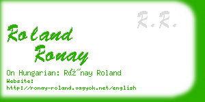 roland ronay business card